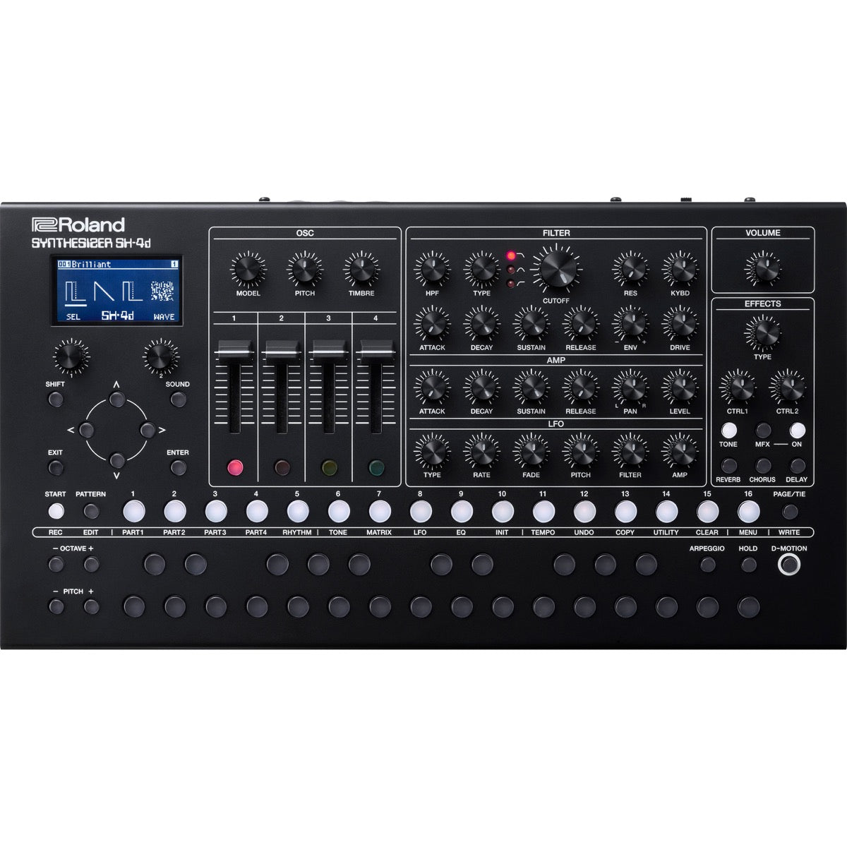 Roland SH-4d シンセサイザー Roland SH-4d Desktop Synthesizer STUDIO KIT – Kraft Music
