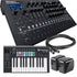Collage showing components in Roland SH-4d Desktop Synthesizer CONTROLLER RIG