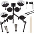 Collage of everything included with the Roland TD-02K V-Drums Electronic Drum Set BONUS PAK