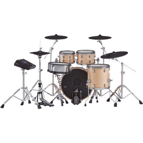Back view of Roland VAD706 V-Drums Acoustic Design 5pc Electronic Drum Set - Gloss Natural