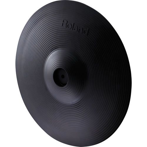 Perspective view of Roland CY-13R 13" V-Cymbal Ride for TD-50 STAGE PAK showing top and edge