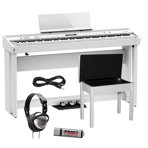 Roland FP-90X Digital Piano - White COMPLETE HOME BUNDLE – Kraft Music