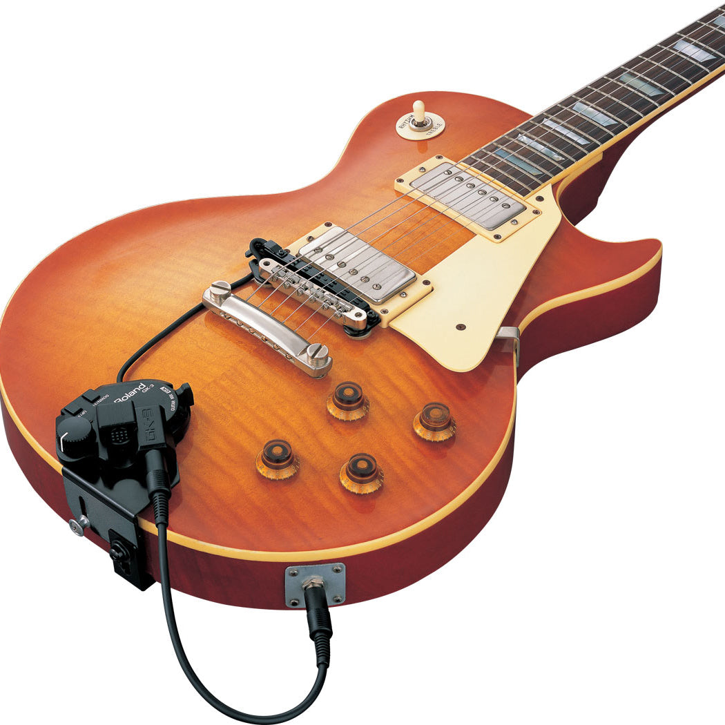 Roland GK-3 mounted on a les paul style guitar