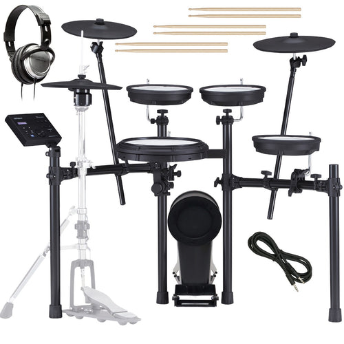 Collage image of the Roland TD-07KVX V-Drums Electronic Drum Set BONUS PAK bundle