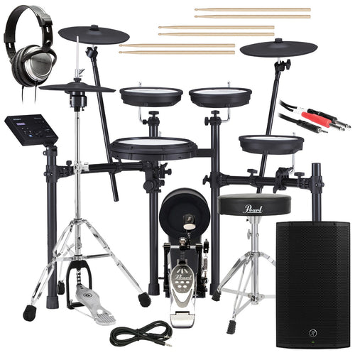 Collage of the Roland TD-07KVX V-Drums Electronic Drum Set COMPLETE DRUM BUNDLE