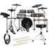 Collage of items in Roland TD-50KV2 V-Drums Electronic Drum Set DRUM ESSENTIALS BUNDLE