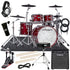 Collage of items in the Roland VAD706 V-Drums Acoustic Design 5pc Electronic Drum Set - Gloss Cherry ULTIMATE DRUM BUNDLE