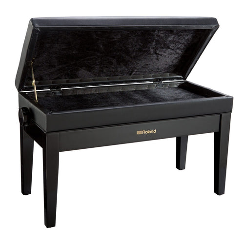 Roland RPB-D400PE Duet Piano Bench with Storage - Polished Ebony View 2