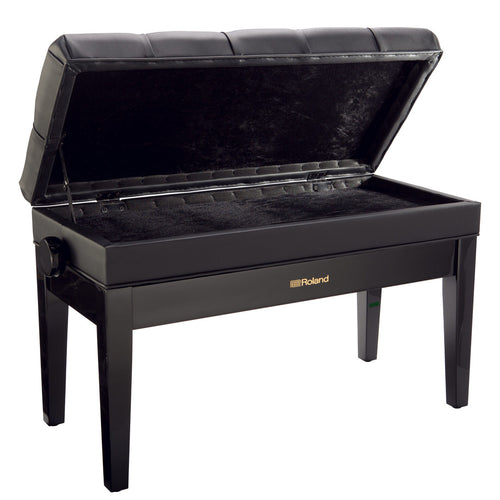 Roland RPB-D500PE Duet Piano Bench w/ Storage - Polished Ebony, view 2