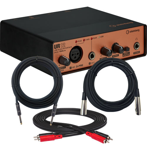 Steinberg UR12B USB Audio Interface - Black/Copper CABLE KIT – Kraft Music