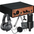 Collage showing components in Steinberg UR12B USB Audio Interface - Black/Copper PODCASTING PAK