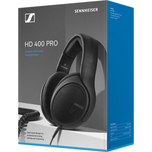 Sennheiser HD 400 Pro Studio Reference Headphones - Black View 3