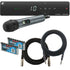 Collage of everything thats included in the Sennheiser XSW 1-825-A Wireless Vocal Microphone System BONUS PAK