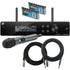 Collage of everything that is included in the Sennheiser XSW 2-865-A Wireless Vocal Mic System BONUS PAK