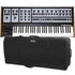 Collage showing components in Oberheim OB-X8 Polyphonic Analog Keyboard Synthesizer CARRY BAG KIT