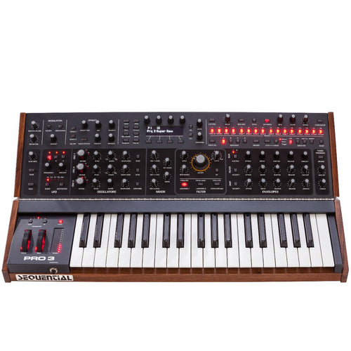 Top/front view of Sequential Pro 3 SE Mono/Paraphonic Synthesizer Keyboard