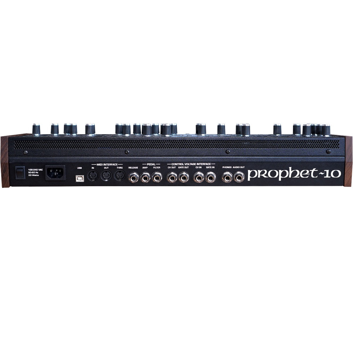Rear view of Sequential Prophet-10 Desktop Analog Synthesizer Module