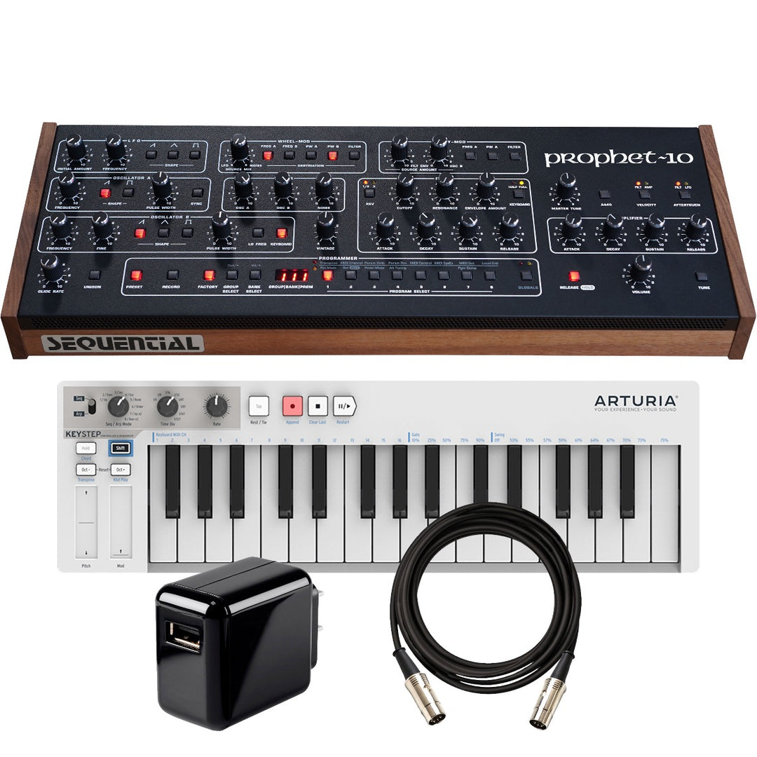 Sythnesizer Rig Sequential Prophet-10 Desktop Analog Synthesizer Module CONTROLLER RIG ...