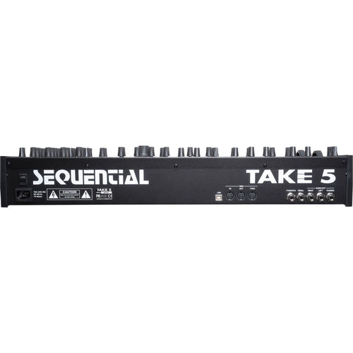 Rear view of Sequential Take 5 Compact 5-Voice Polyphonic Synthesizer