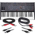 Bundle collage showing components in Sequential Take 5 Compact 5-Voice Polyphonic Synthesizer CABLE KIT bundle