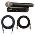 Collage image of the Shure BLX24/PG58-H10 Handheld Wireless Vocal System - H10 Band CABLE KIT