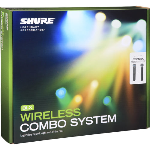 Retail box for Shure BLX288/B58 Dual Handheld Wireless Vocal System