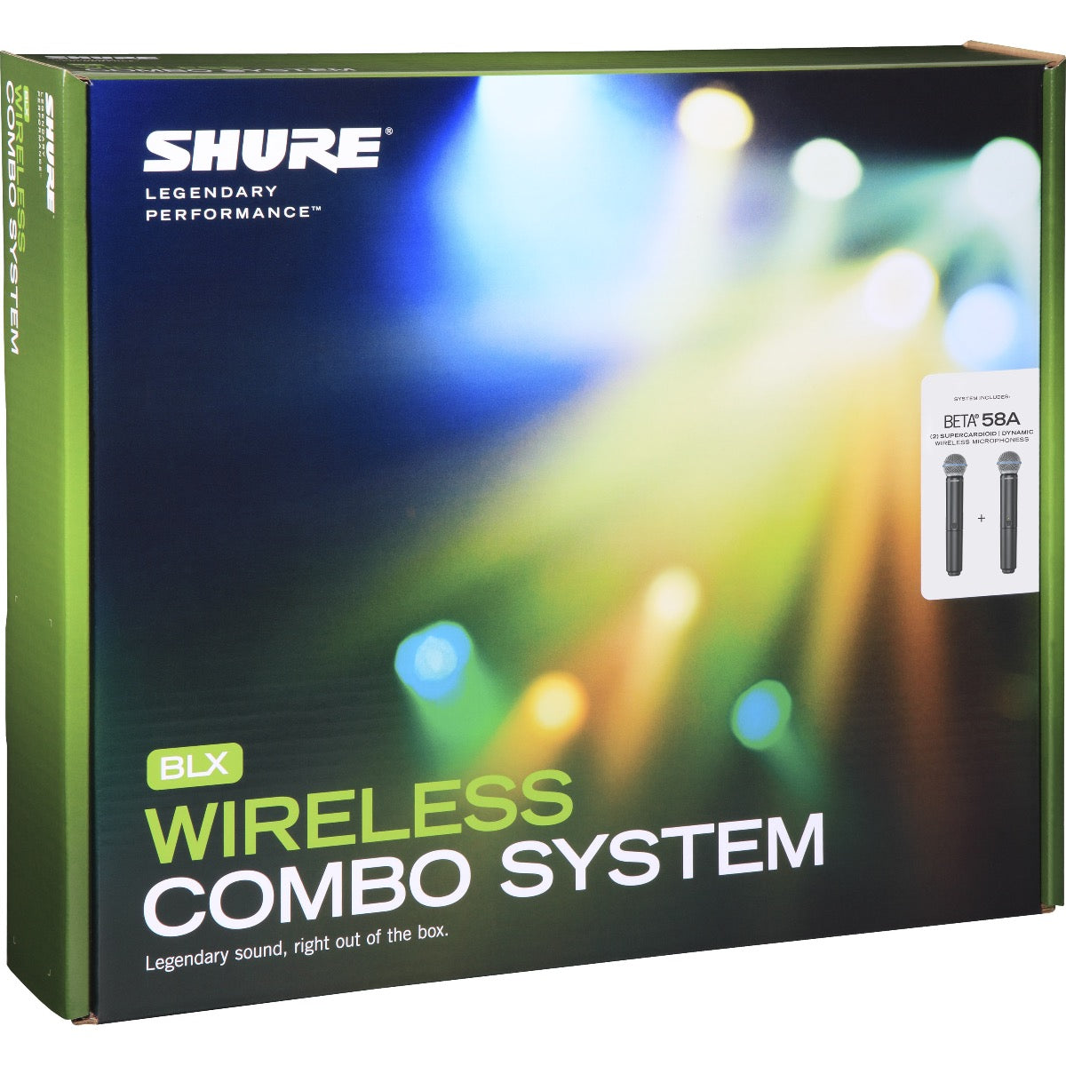 Retail box for Shure BLX288/B58 Dual Handheld Wireless Vocal System