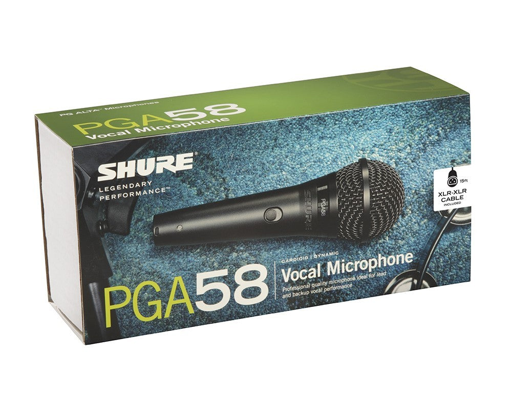 Shure PGA58XLR Cardioid Dynamic Vocal Microphone
