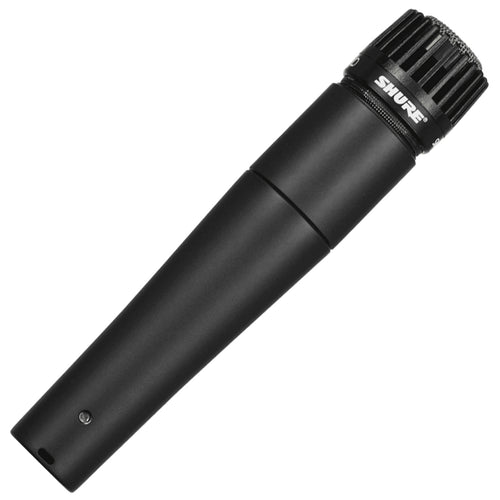 Angle view of the Shure SM57-LC Dynamic Instrument Microphone