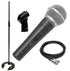shure sm58s dynamic vocal microphone with on/off switch performer pak