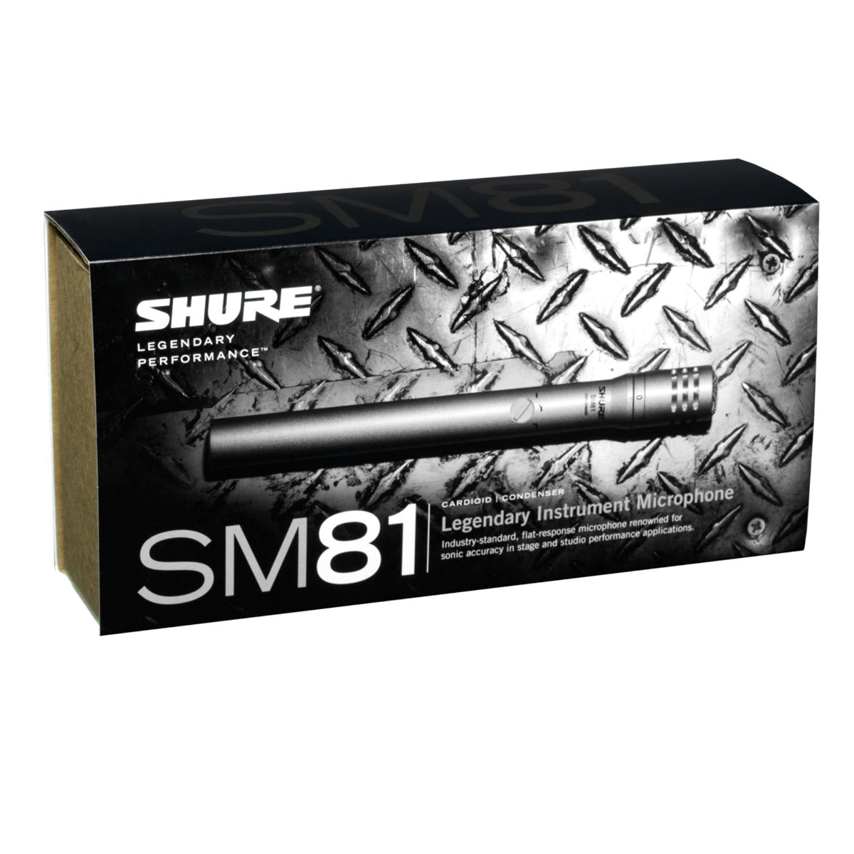 Shure SM81-LC Condenser Instrument Microphone retail packaging