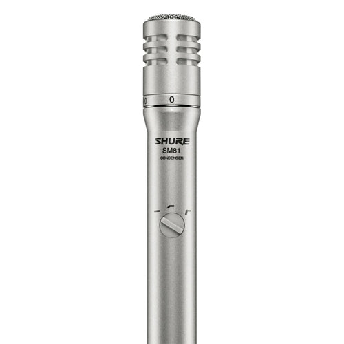 Close-up of the Shure SM81-LC Condenser Instrument Microphone