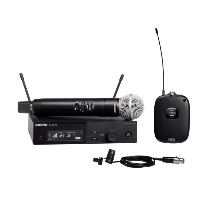 Shure SLX-D Wireless System with SLXD2/58 and WL185