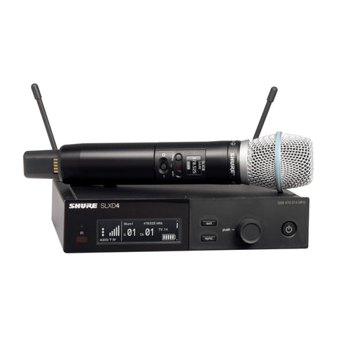 Image of Shure SLX-D Wireless System with Beta 84A Handheld Transmitter