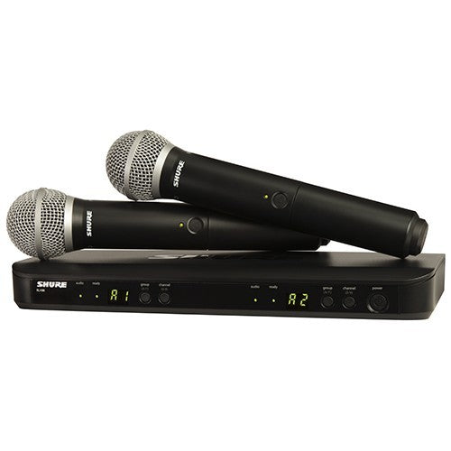 shure blx288/pg58 dual handheld wireless vocal system