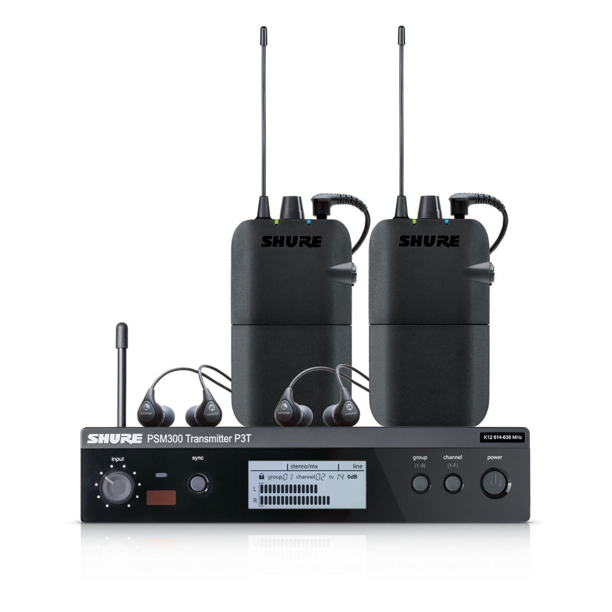 Main image of Shure P3TR112GR PSM 300 Twin Pack Wireless Personal Monitor System
