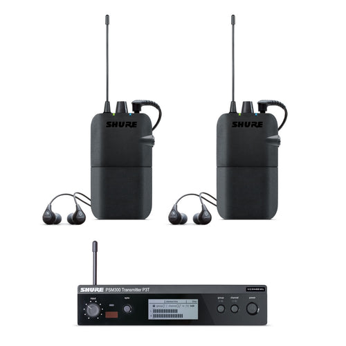 Component image of Shure P3TR112GR PSM 300 Twin Pack Wireless Personal Monitor System