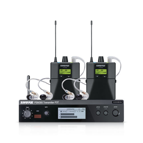 Main image of Shure P3TRA215TWP PSM 300 Twin Pack Pro Wireless Personal Monitor System