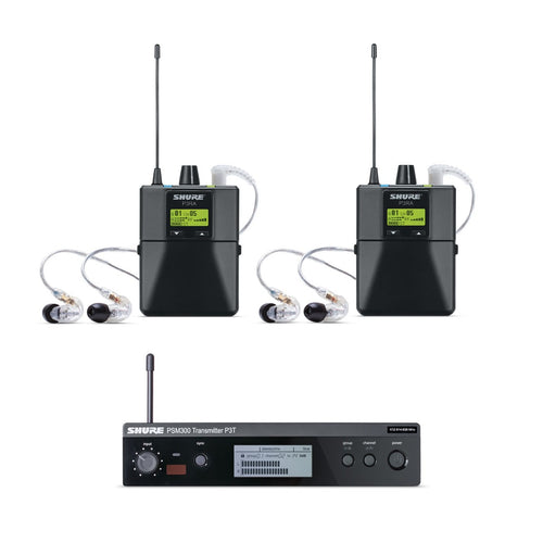 Component image Shure P3TRA215TWP PSM 300 Twin Pack Pro Wireless Personal Monitor System