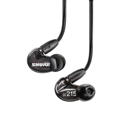 shure se215 sound isolating earphones - translucent black