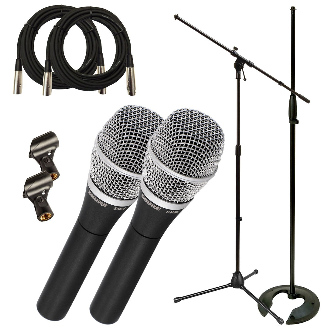 Shure SM86 Condenser Vocal Microphone TWIN STAGE PAK Kraft Music