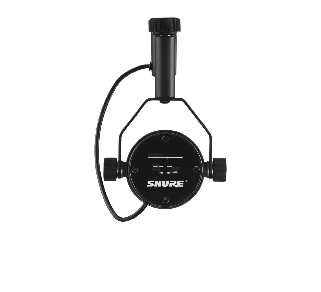 Rear view of the Shure SM7B Dynamic Vocal Microphone