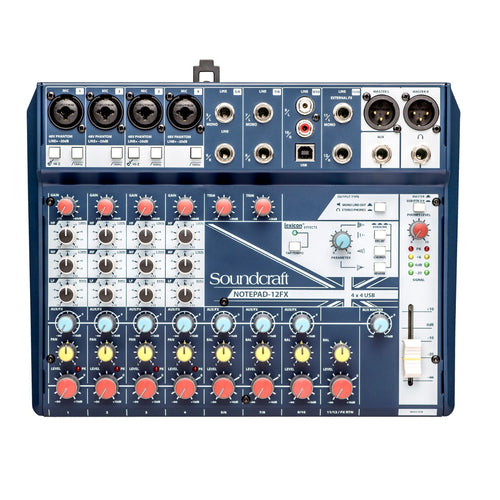 Soundcraft Notepad 12FX Small-Format Analog Mixer with USB, View 1