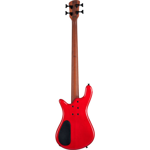 Back view of Spector NS Eurobolt 4 Bass Guitar - Inferno Red