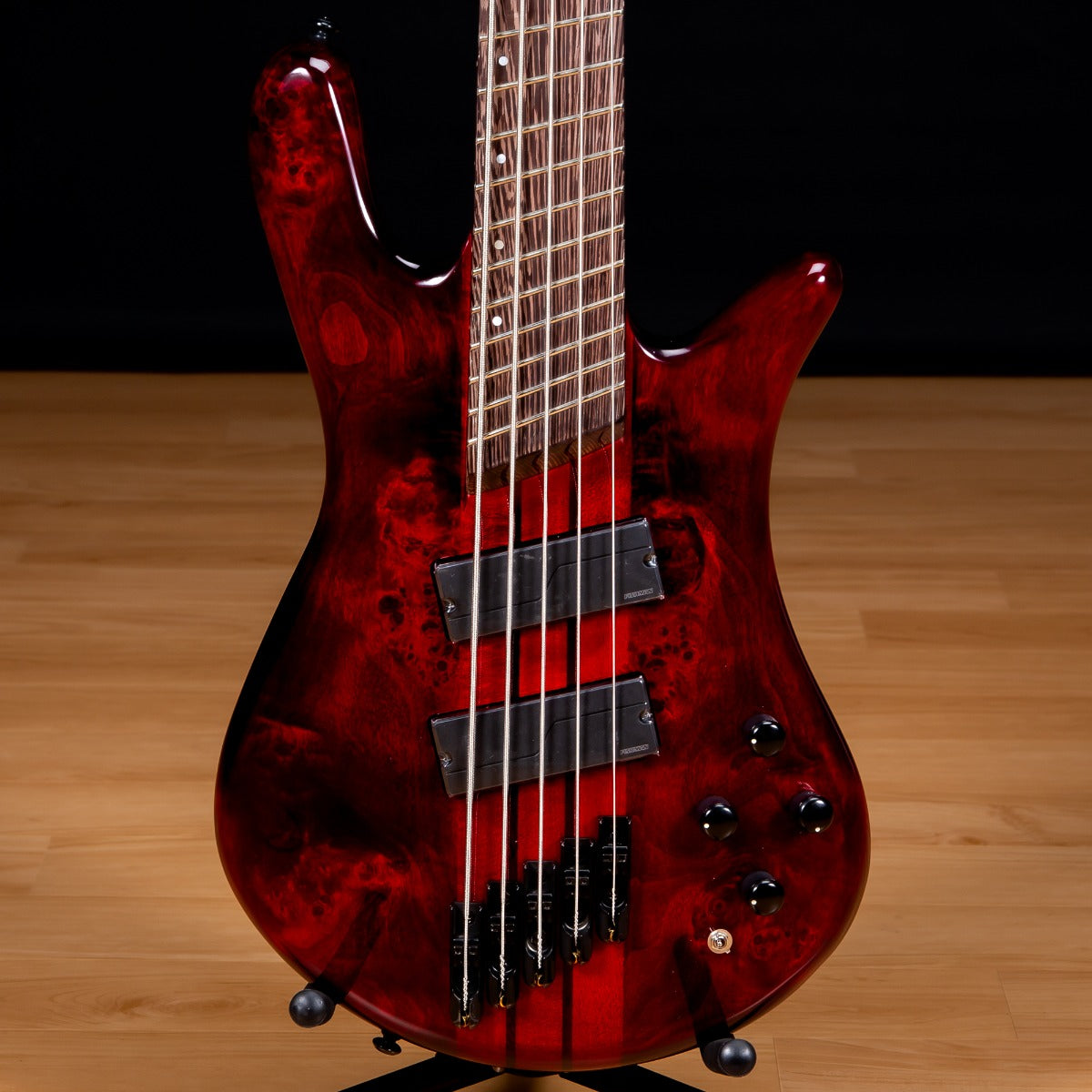 Spector NS Dimension 5 Bass Guitar - Inferno Red Gloss view 1