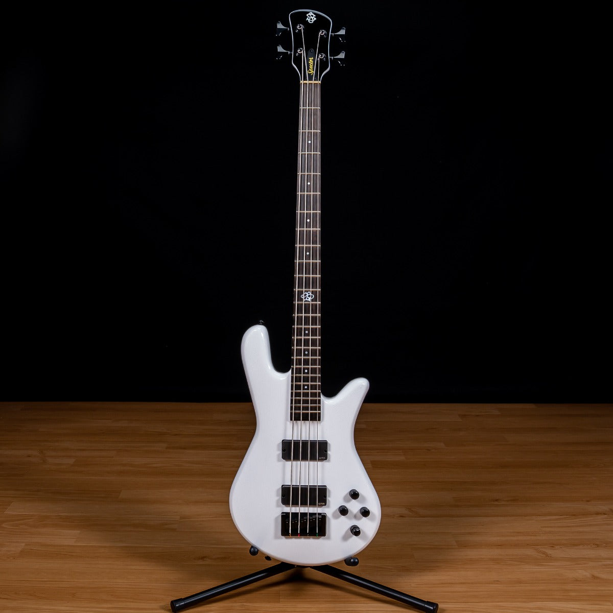 Spector NS Ethos HP 4 Bass Guitar - White Sparkle Gloss view 2