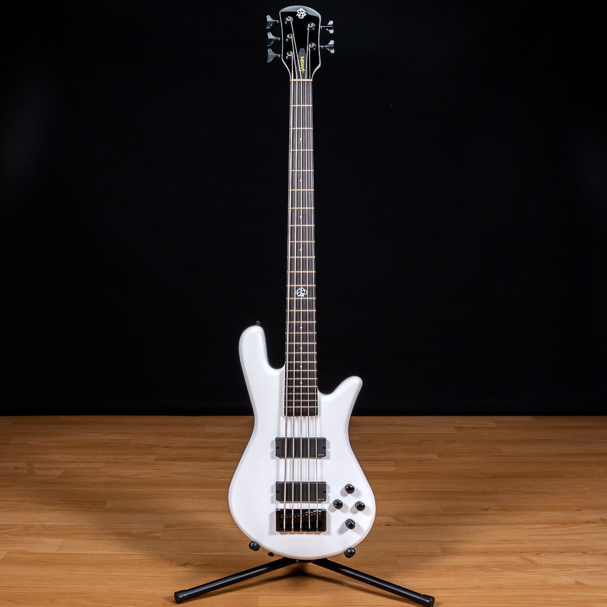 Spector NS Ethos HP 5 Bass Guitar - White Sparkle Gloss view 2