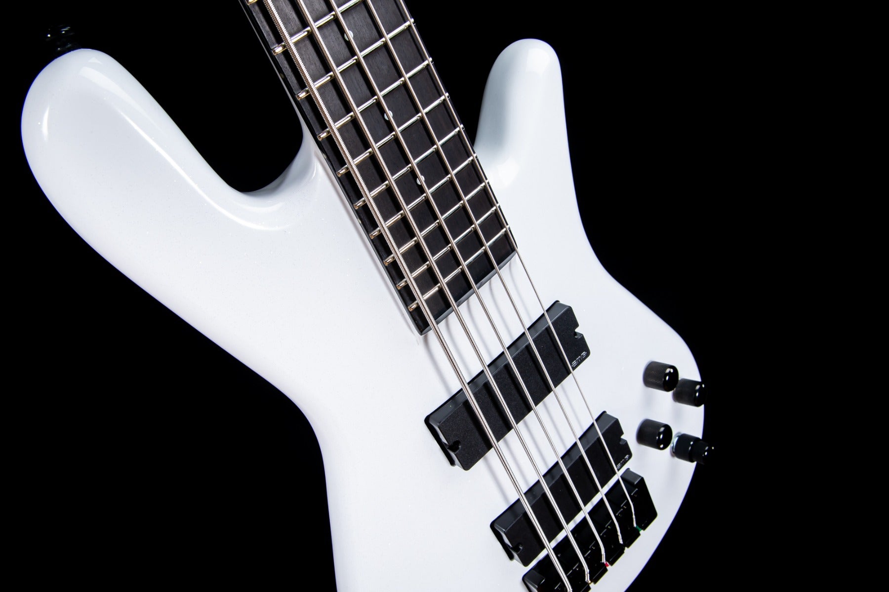 Spector NS Ethos HP 5 Bass Guitar - White Sparkle Gloss view 5