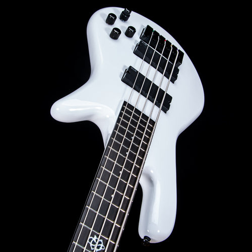 Spector NS Ethos HP 5 Bass Guitar - White Sparkle Gloss view 6