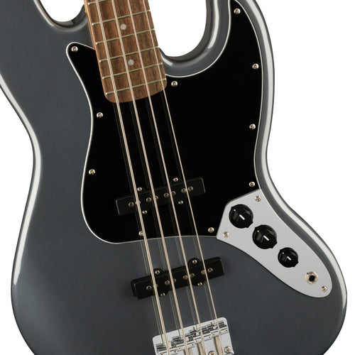 Squier Affinity Jazz Bass - Laurel, Charcoal Frost Metallic detail